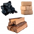 Firewood, coal, briquettes