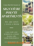 COME FIND THE BEAUTY OF SIGNATURE POINTE APARTMENTS