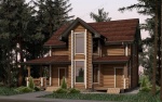 Теплый деревянный дом из стенового бруса 220*150мм