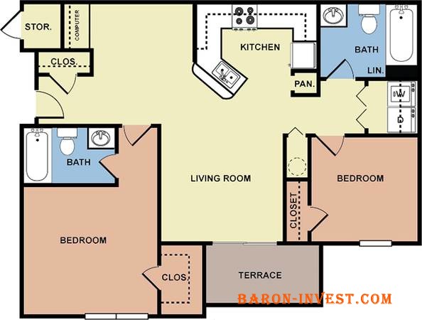 2 bed, 2 bath -- Extra Storage, Washer/Dryer, Cable Ready -- FEB