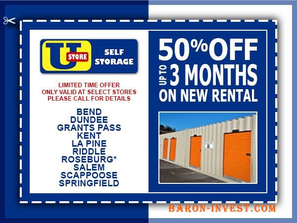 50% OFF YOUR FIRST 3 MONTHS! U-STORE