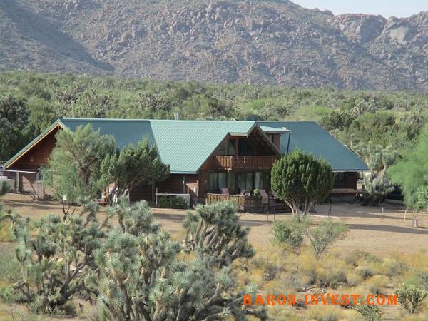 off grid log home in peaceful arizona